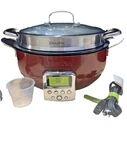 Greenpan Elite Essential Smart Electric 6 Qt Skillet Steamer & Tool -red. Fixed Price $149.95.
