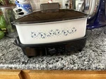 Vtg West Bend 4QT Slow Cooker Non-stick Mini Griddle Plastic Lid. Fixed Price $27.00.