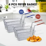Clivia 4PCS Deep Fryer Basket 13"X6.5"X6" Commercial Frying For Kitchen. Fixed Price $89.99.