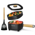 Audecook Hot Pot Electric 2L, Cermic Glaze Non-stick Frying 2.1 Quarts, Black. Fixed Price $80.49.