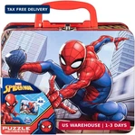 Marvel Spiderman Large Lunch Tin Box With 24PC Puzzle Inside. Fixed Price $22.77.