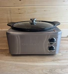 Cuisinart CSC-650 6.5 Qt Slow Cooker Stainless Steel With Lid Handle Works. Fixed Price $119.97.