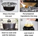 Slow Cooker Liners Disposable Cooking Bags Small Size Pot Fit 1QT To 3.... Fixed Price $20.30.