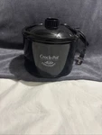 Rival Crock Pot Little Dipper Mini Slow Cooker Stoneware Black 32041 Plastic Lid. Fixed Price $19.99.