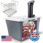 Insulated Sous Vide Container Lid And Rack Neoprene Retains Heat. Fixed Price $89.98.