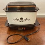 Vintage West Bend Qt Multi-purpose Slow Cooker 84116 Enamel Stock Pot Lid. Fixed Price $55.00.