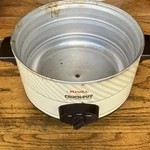 Rival Crock-pot Slow Cooker Model 3154/1 Qt 160-250W White Brown Glossy. Fixed Price $39.00.