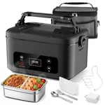 Cordless Portable Electric Lunch Box, 24000MAH Battery, 5D-SIDE Heating, 1.2L. Fixed Price $99.99.