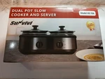 Slow Cooker Duel Pot Sunvivi Model He -Y06 And Server. Fixed Price $39.50.