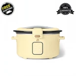 Beautiful 4 Qt Digital Slow Cooker With Hinged Locking Lid, Buttercream. Fixed Price $39.99.