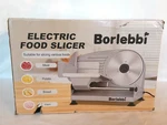 Borlebbi Meat Slicer, 200W Electric Food With Two 7.5" Stainless Steel. Fixed Price $85.99.