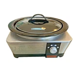 Crock-pot Quart Slow Cooker Model SCCPTM600-S Stainless & Black Tested Works. Fixed Price $65.00.