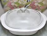 Corningware 5.5 Qt. Dutch Oven/roaster/crock Pot Insert W/ Pyrex V-34-C Lid. Fixed Price $38.94.