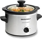 Elite Gourmet Electric Slow Cooker 1.5QT Capacity, Stainless Steel, Brand New. Fixed Price $22.95.