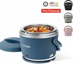 Electric Crock Pot 20OZ Lunch Box Portable Food Warmer Blue Car Desk Heater. Fixed Price $51.88.