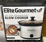 Elite Gourmet 2QT Oval Stainless Steel Slow Cooker Brand New Sealed Box. Fixed Price $20.74.