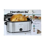 Hamilton Beach 22 Quart Silver Stainless Steel Electric Roaster Oven - New. Fixed Price $99.99.