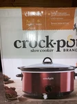 Crockpot 7-QUART Manual Slow Cooker, Red Stainless Steel. Fixed Price $30.00.
