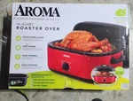 Aroma ART-718RH 18QT. Roaster Oven With High Dome Lid Red. Fixed Price $49.00.