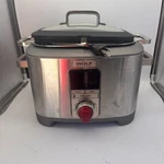 Wolf Gourmet Programmable Multi-function Slow Cooker W/ Red Knob. Fixed Price $648.95.
