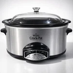 Rival 3860 6QT Oval Silver & Black Crock Pot Slow Cooker Smart Tested Works. Fixed Price $49.83.