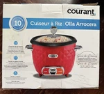 Courant 10 Cups / 5 Uncooked Designer Series Rice Cooker And Steamer. Fixed Price $74.99.