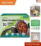 30 Count Disposable Slow Cooker Liners Leak-proof And Food-safe Solution. Fixed Price $18.04.