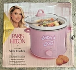 Paris Hilton 3.5QT Manual Slow Cooker With Dishwasher-safe Pot, Pink, High. Fixed Price $19.95.