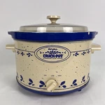 Vintage Rival 3355 Crock Pot Quart Slow Cooker Blue Flowers Usa Works!. Fixed Price $38.69.