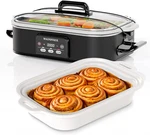 Magnifique 4 Quart Digital Slow Cooker & Premium Ceramic Bakeware, Black. Fixed Price $138.99.