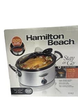 Hamilton Beach Stay Or Go 6QT Slow Cooker With Utensil Holder Top 33162. Fixed Price $67.49.