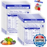 48 Pcs Microwave Steamer Bags Reusable Zipper Vegetables Potatoes Meat Frozen Fo. Fixed Price $42.42.