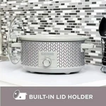 Black+decker SC2007D Slow Cooker, Quart, Grey/purple Leaf Pattern *new In Box. Fixed Price $65.00.