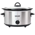 Better Chef 4 Qt Oval Slow Cooker Removable Stoneware Crock Stainless Stee. Fixed Price $66.17.