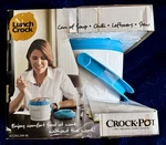 Crock Pot Lunch Portable Slow Cooker Food Warmer White & Blue Nib Travel Mobile. Fixed Price $29.00.