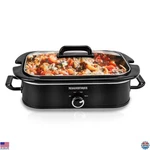 4-QUART Slow Cooker With Manual Warm Setting, Dishwasher Safe, Black. Fixed Price $104.13.