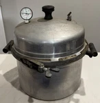 Vintage Burpee Aristocrat Cooker/ Canner & Basket Patent 1901699. Fixed Price $62.99.