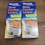 2 Reynolds Wrap Kitchens Slow Cooker Liners Regular Fits 3-8 Quarts, Count Nib. Fixed Price $13.99.
