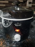 Rival 2-QT. Slow Cooker, #MD-YHJ20DB Black Very Good Crock Pot. Fixed Price $16.96.