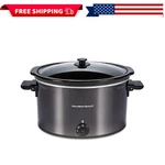 Hamilton Beach - 10 Quart Slow Cooker Black, Simple Clean. Fixed Price $68.99.