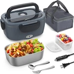 Vingud Electric Lunch Box For Adults, Heated Food Large, Gray. Fixed Price $42.45.