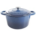 Pot Artisan 7 Quart Enameled Cast Iron Dutch Oven Sapphire Blue Crock. Fixed Price $94.99.