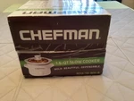 Chefman Slow Cooker White Compact Personal 1.5 Quart Stoneware 3 Heat Settings. Fixed Price $20.00.