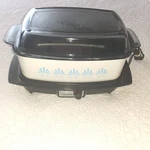 Vintage 80'S West Bend Slow Cooker Blue Design. Fixed Price $30.00.
