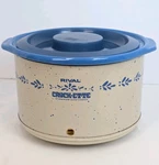 Vintage Rival Blue Crock-ette 1 Quart Stoneware Slow Cooker Model 3205 Tested. Fixed Price $24.99.
