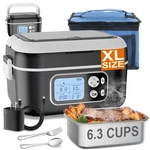 Zrybomy 6.3-CUP Cordless Electric Lunch Box For Adults, 27000MAH Heated Black. Fixed Price $97.82.