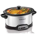 Hamilton Beach 6QUART Slow Cooker, Durable Stainless Steel, Removable Stoneware. Fixed Price $44.15.