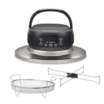 Hamilton Beach Air Fryer Lid, Fits 6 Quart Oval Slow Cooker Crock, W/ Basket. Fixed Price $51.61.