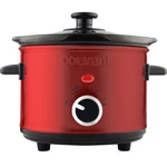 Courant 1.6 Qt. Slow Cooker, Multiple Settings, Ceramic Bowl, Red Stainless. Fixed Price $21.97.