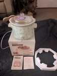 Rival Crock Pot Slow Cooker Stoneware Insert 3250 Ivory Botanical Qt Box. Fixed Price $69.99.